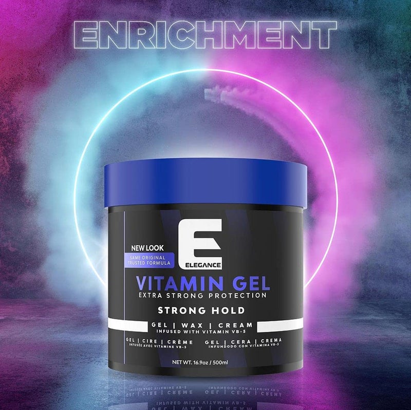 E Elegance Elegance Vitamin Gel, 16.9 Oz, Infused with Vitamin Pro-VB-5, Strong Hold Gel, Maximum Hair Protection and Natural Long Lasting Shine - Image 5